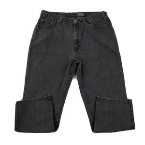 VTG 1990 Eddie Bauer Outdoor Outfitter Jeans Men's 37x29 Black Relaxed Fit Denim